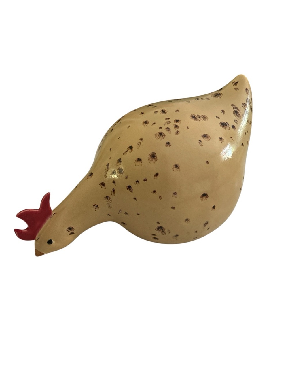 Catherine Hunter Longchamp France Deluxe Les Poules Small Speckled Pottery Hen
